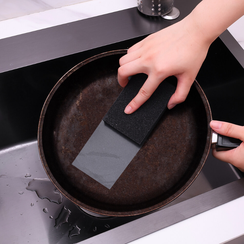 1/3/5PCS đen cục tẩy ma thuật Emery chất tẩy rửa bàn chải làm sạch descaling miếng chà xong nồi cho COOKTOP nồi miếng bọt biển trong phòng bếp