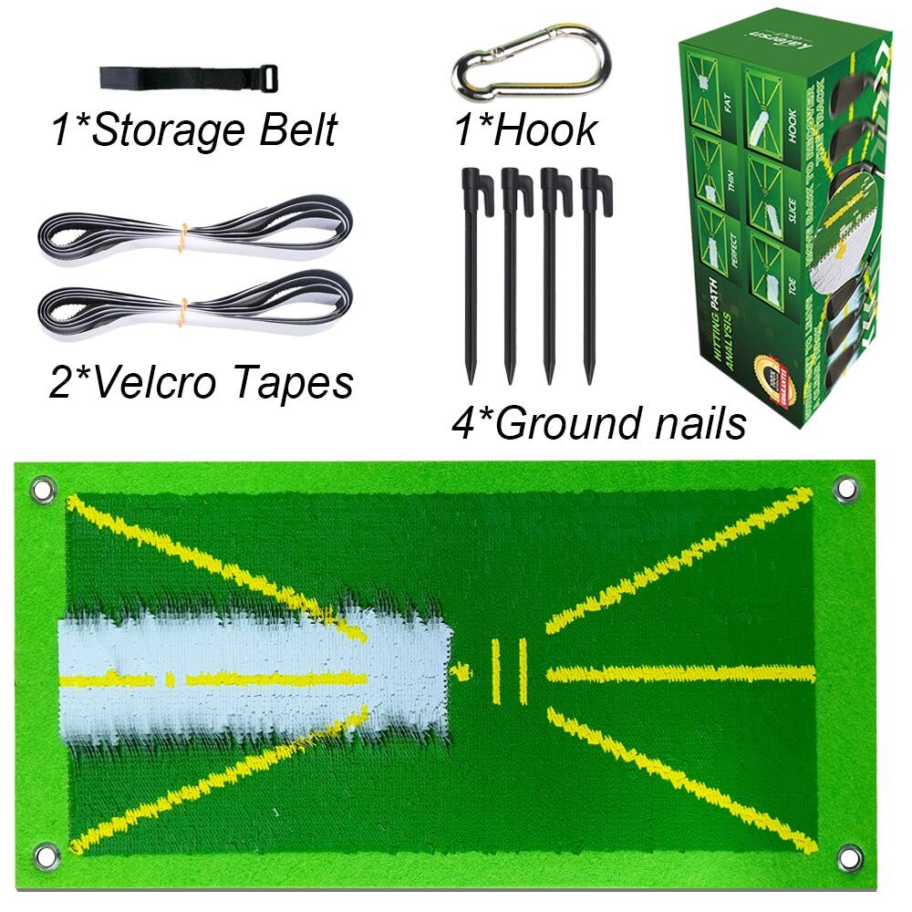 Golf Training Mat For Swing Detection Batting Ball Trace Detection Mat Swing Path Pads Swing Practice Pads Golf Training Pad