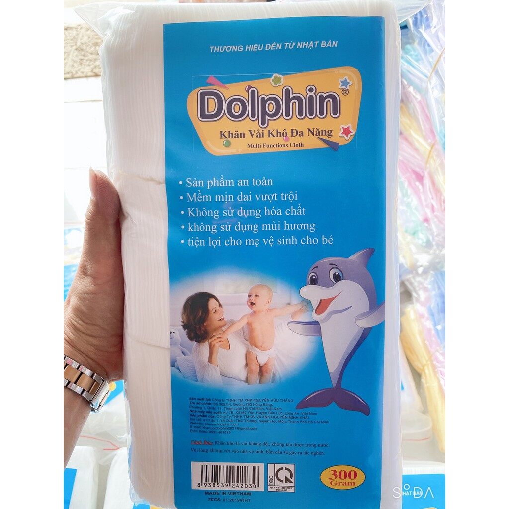 Khăn khô đa năng DolPhin (gói~300gr 300 tờ)