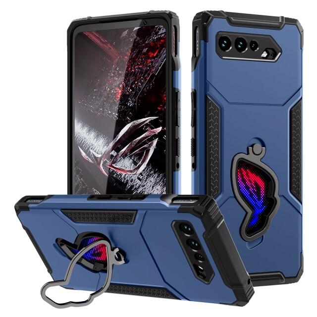 Zshow armor case for asus rog phone 5 5s case air trigger compatible with kickstand dust plug drop protection for rog phone 5s