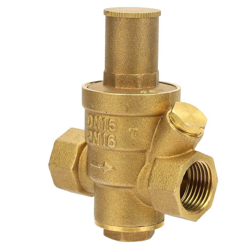 1pc Brass Adjustable Water Pressure Reducing Regulator Valve Thread DN15 1/2