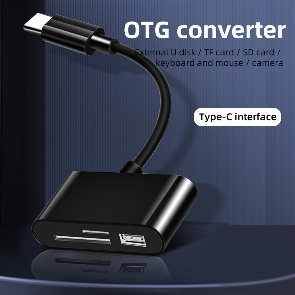 Usb Type C Card Reader Otg Adapter Micro Usb Sd/tf Card Reader For Android Phone Computer Multi-function Data Transfer Cable