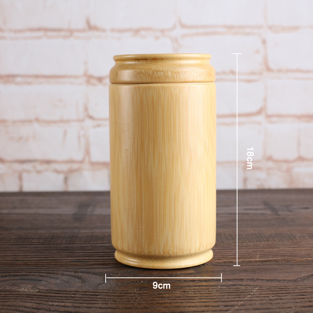 Blesiya Handmade Tea Box Bamboo Storage Box Tea Canister Lid Kitchen Storage Jars