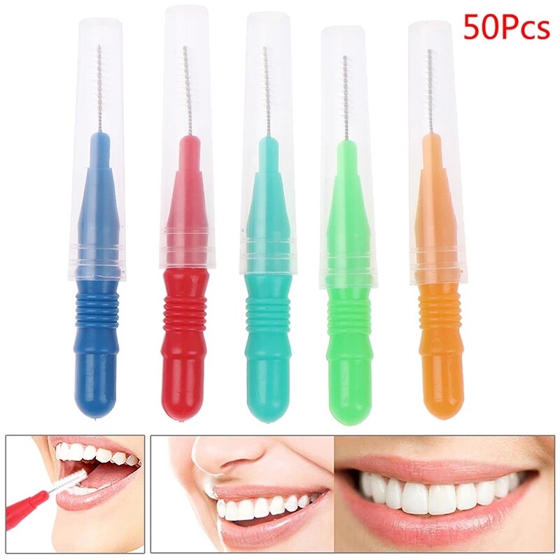 BEAUTYBIGBANGHot 1pcs Oral Care Push-Pull Interdental Brush Orthodontic Wire Toothbrush Gum Brush Dental Floss Toothpick