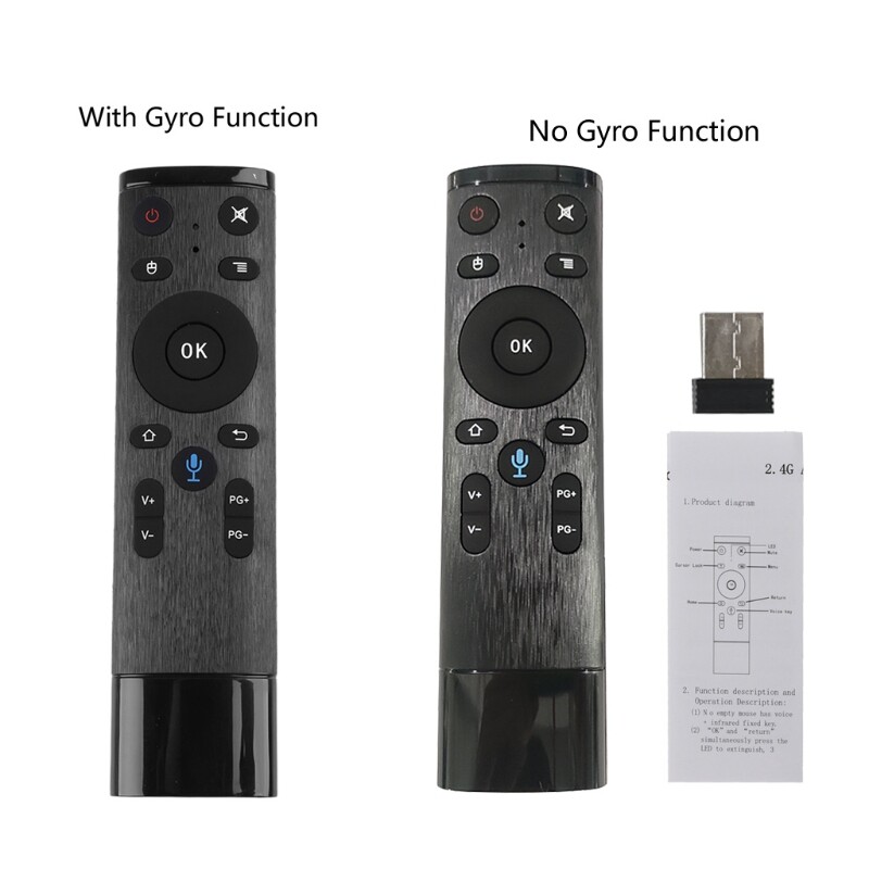 Dành Cho Smart TV Android Box Q5 2.4G Không Dây IPTV Giọng Nói Điều Khiển Từ Xa Chuột Có Đầu Thu USB
