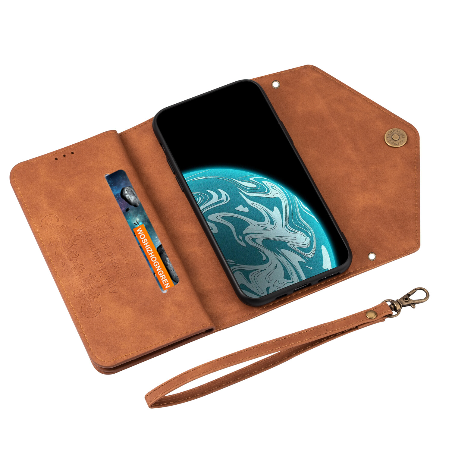 Ốp Cho Samsung Galaxy Note10 Plus S9 Plus S8 S10 Note9 Note8 Note 10 Lite A52S A22 S22 Ultra Note20 Ultra Ốp Lưng Dây Đeo Chéo Ví Có Khóa Kéo Tháo Rời Khe Đựng Thẻ Ba Lô Ốp Điện Thoại Bằng Da