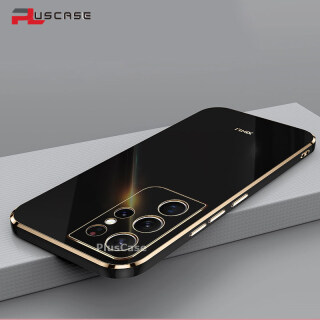 PlusCase cho Samsung Galaxy S21 Ultra 5G Mạ Vỏ mềm Bảo vệ ống kính Khung thumbnail