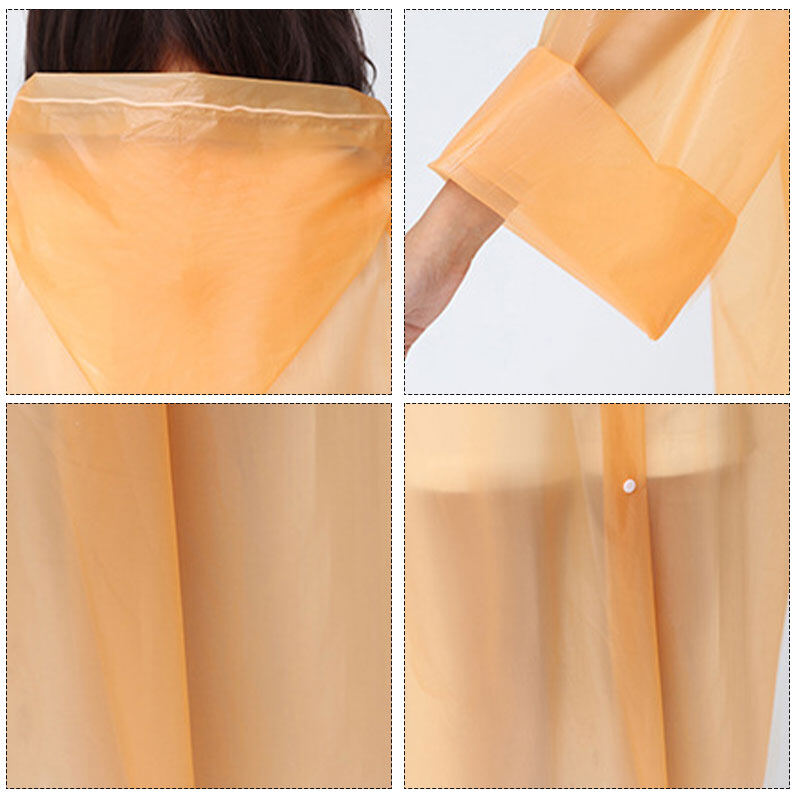 IEF raincoat with hat set front button super convenient, material thick mellowed convenience