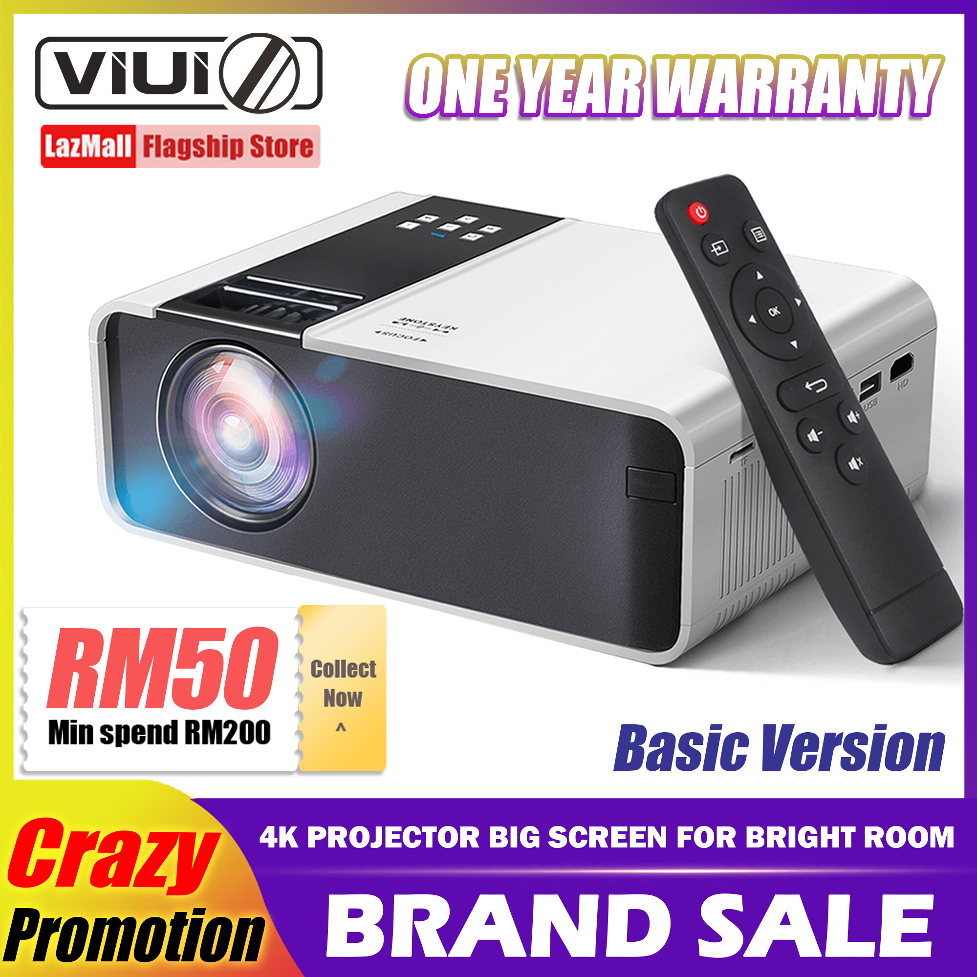 VIUIO Y7 4K Projector TD90 HD Android 