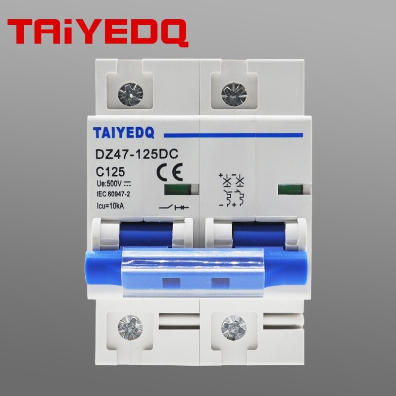 2p 80a 100a 125a dc circuit breaker 500v circuit breaker solar cells rv battery system