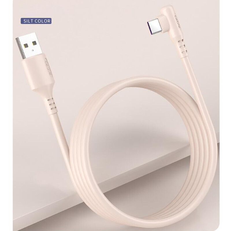 Type-c Fast Charger Cable USB Charging Cable 5A 1M 2M 90 Degree for Samsung Xiaomi Redmi Note 8 Pro phone Bend the data cable