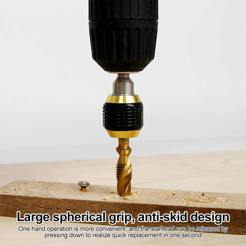 60mm Keyless Drill Chuck Screwdriver Impact Driver Adaptor 1/4 Inch Hex Shank Drill Bit Tool Quick Change Convertor Adapter Tools