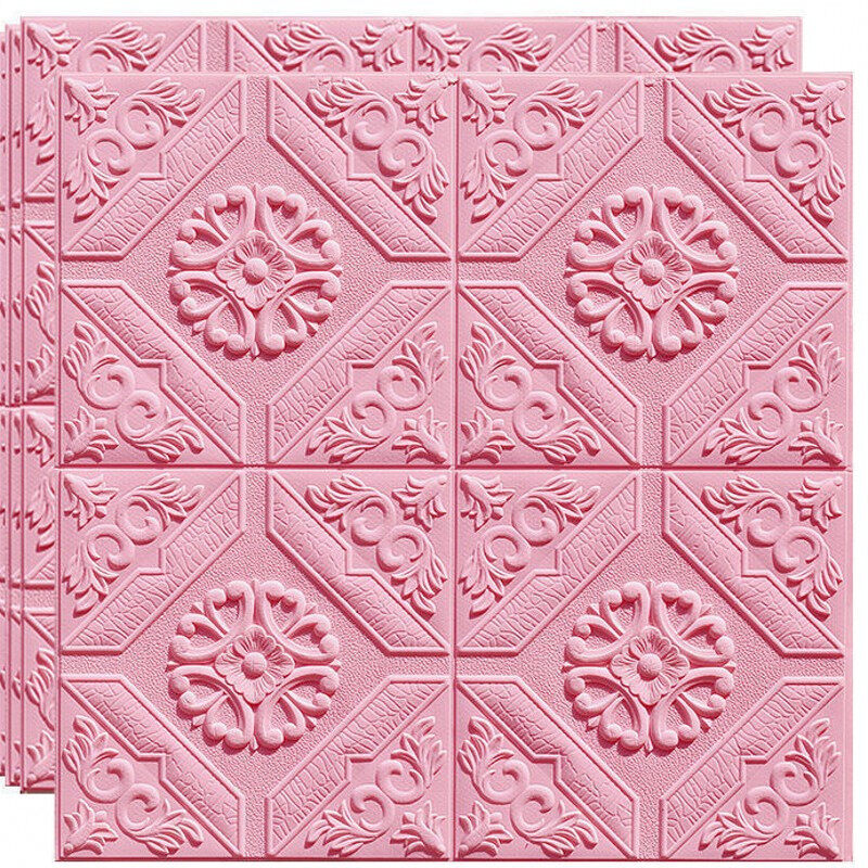 【TaroBall】Large 70cm 3D Self-Adhesive Waterproof Foam Wall Stickers Stereo Pattern Background Soft WallPaper Ceiling Sticker Home Decor Collision Avoidance Room Wall Decoration