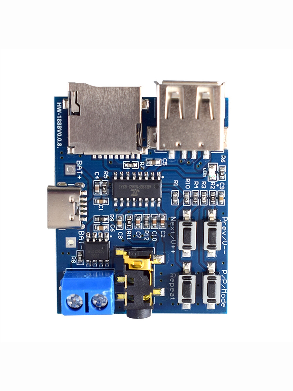 Type-C/Cổng Giao Tiếp USB Thẻ TF U Đĩa MP3 Định Dạng Bảng Giải Mã Mô-đun Bộ Khuếch Đại Giải Mã Đầu Phát Âm Thanh