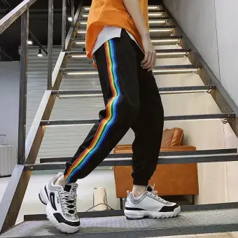 rainbow jogging pants