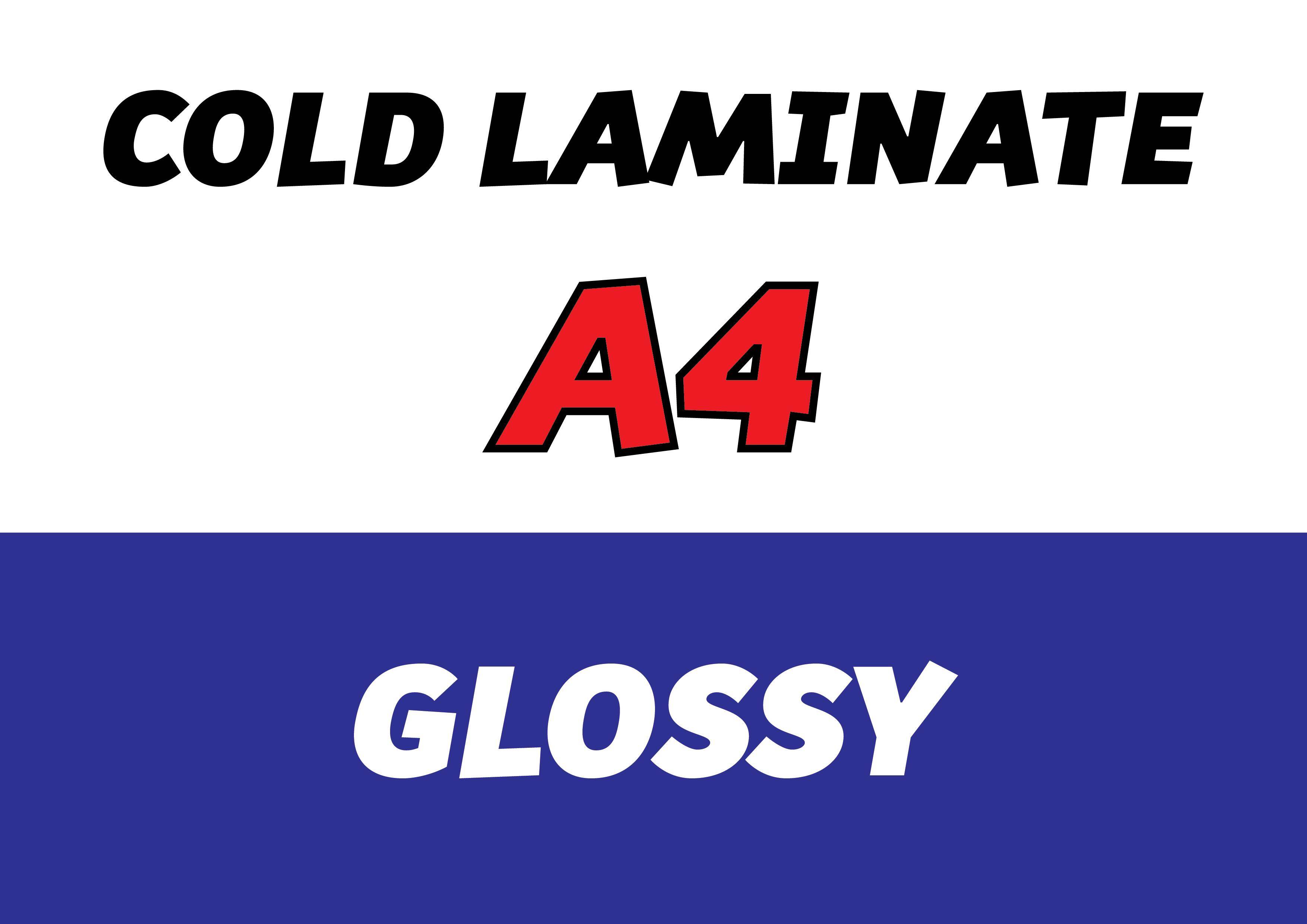 Cold Laminate Film [ 20 pcs / pack ] [ A4 Size ] [ Glossy / Matte