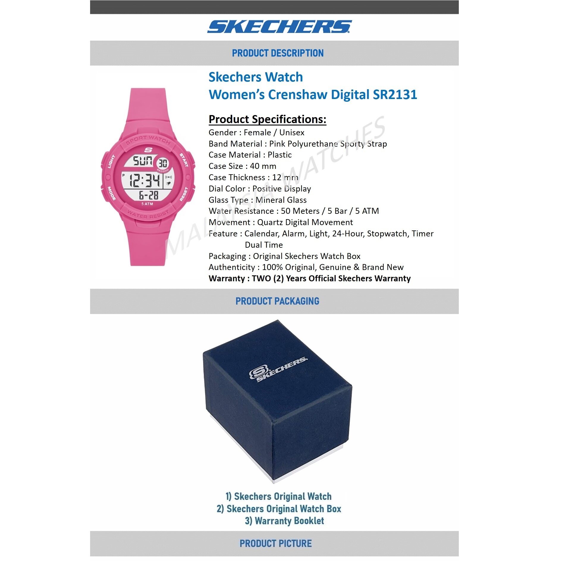 Skechers watch outlet instructions