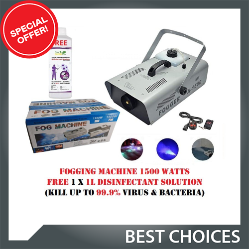 [ Ready Stock ] Heavy Duty Fogging Machine Nano Mist Machine 1500W Fog