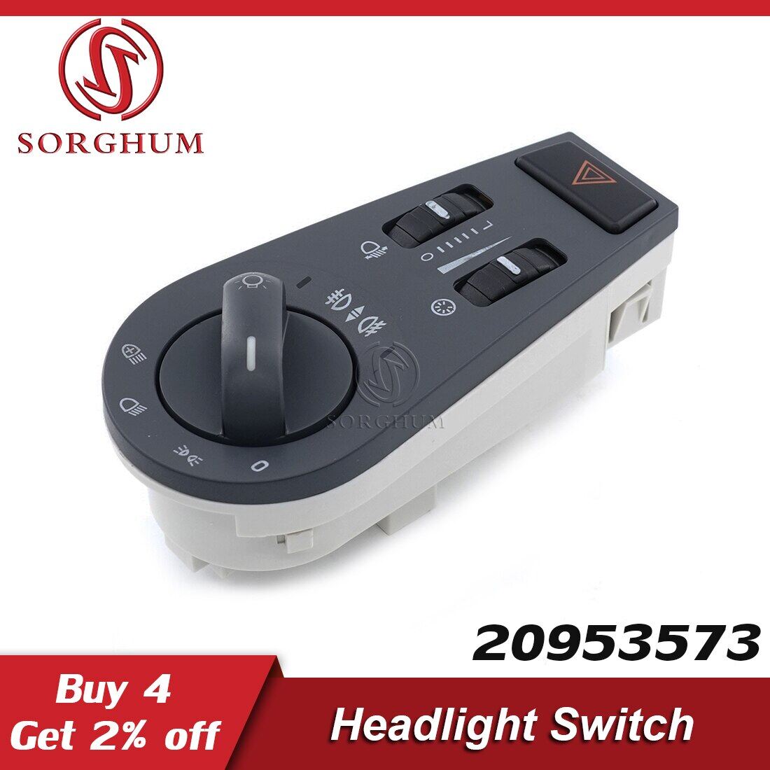 Sorghum 20953573 headlight control fog lamp hazard warning light switch for volvo fh fm 20942846 20466304 truck essories