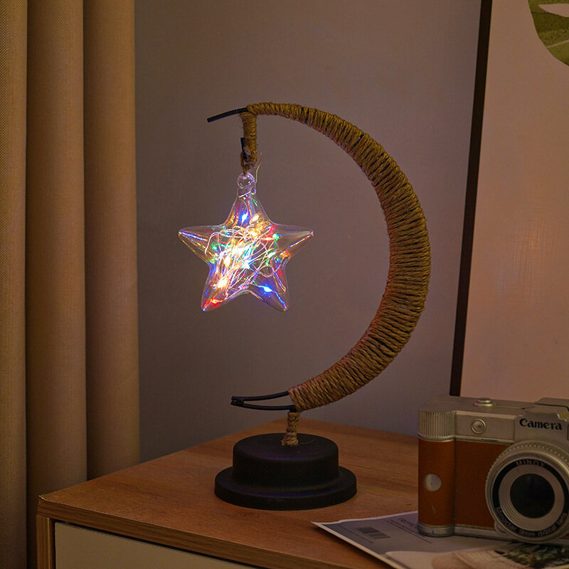 New LED decorative light creative moon and star style led party night light handmade