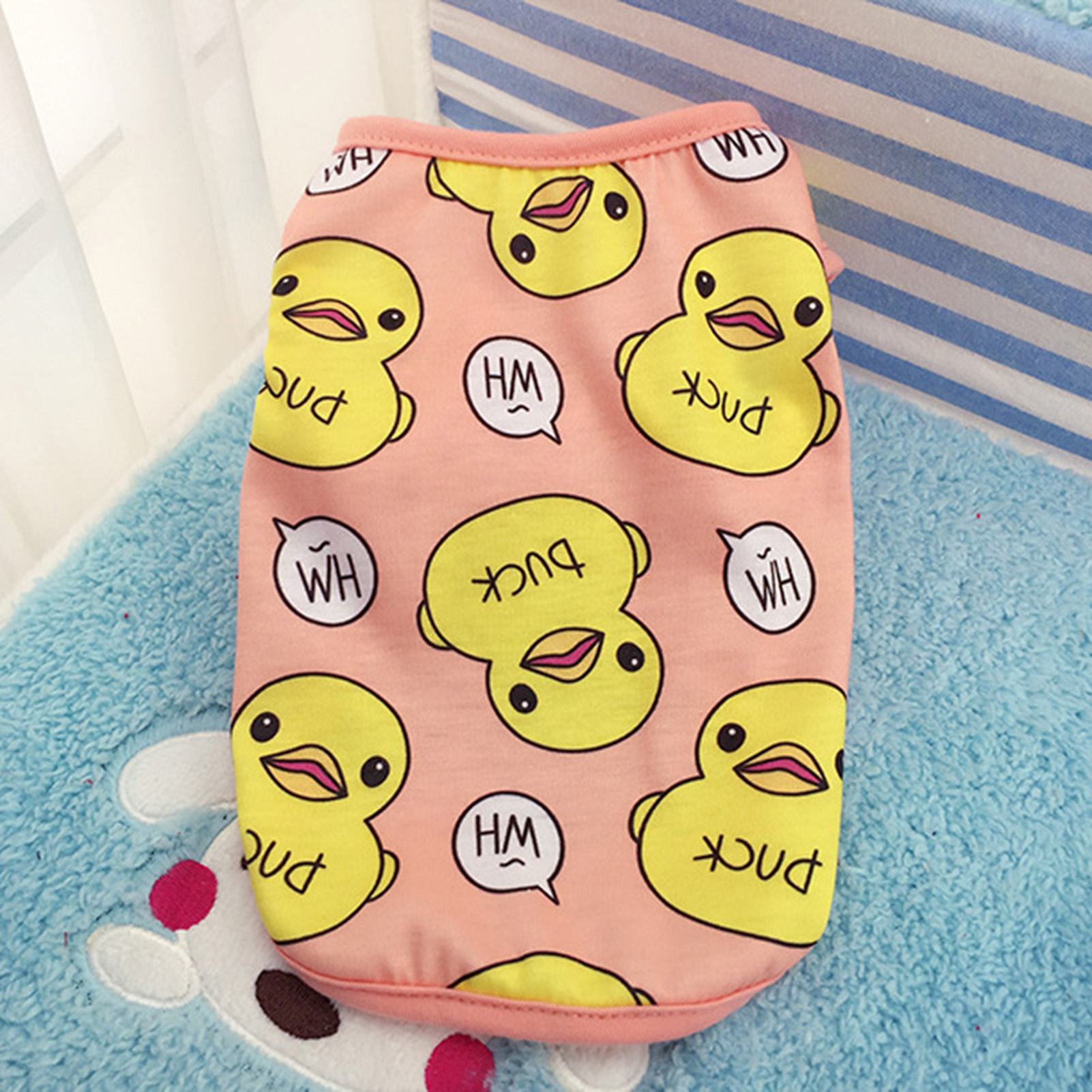 Aixuexi  Áo thun cotton in hình vịt dễ thương cho thú cưng Pet Shirts