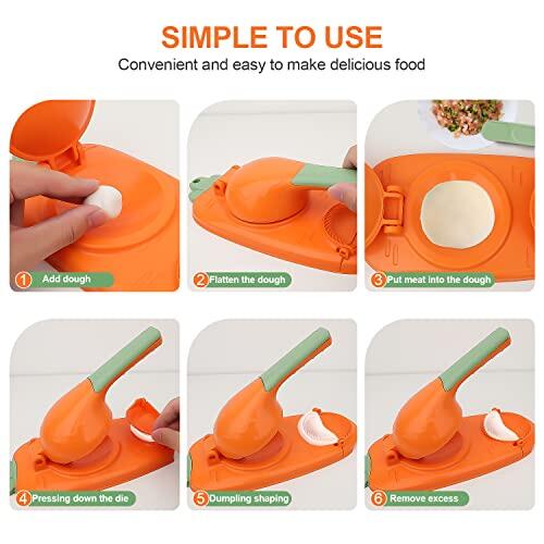 2 In 1 Dumpling Maker, Dumpling Skin Maker Dumpling Moulds, 2023 New Artifact Diy Dumpling Maker Machine, Manual Dumpling Dough Press Wrapper, Empanada Maker Press Household For Dumpling Making Tool