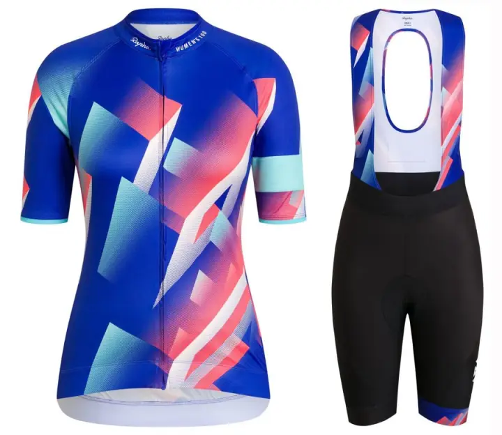 women's blue cycling jersey