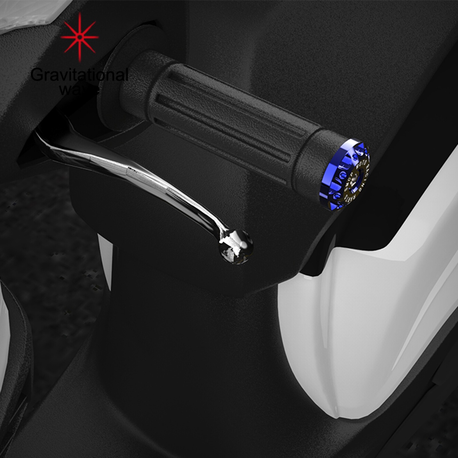Gravitational wave 1 Pair Motorcycle Handlebar Plugs High Low Temperature Resistance Waterproof Non-slip Aluminum Alloy Handlebar Caps End Caps for Motorbike