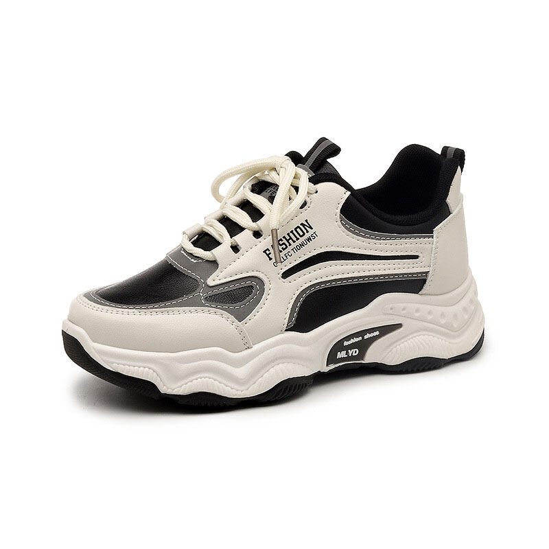 RENBEN New women's shoes round toe casual shoes breathable lightweight small white shoes versatile women's shoes to increase the height of daddy shoes