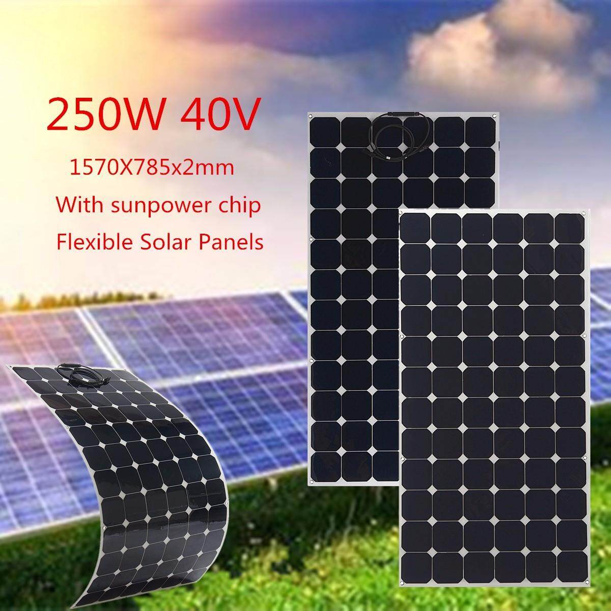 【Free Vận Chuyển + Đèn Flash Deal】Elfeland 250 W 40 V Sunpower Tấm Pin Mặt Trời Linh Hoạt 1.5 m Dùng Cho Xe RV Thuyền nhà