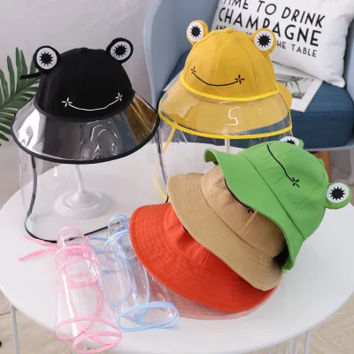 Junyeh Baby Protective Bucket Hat Kids Cartoon Sun Caps Face Shield Hats Fisherman Caps 1-4 Years