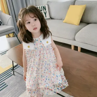 rainbow polka dot dress