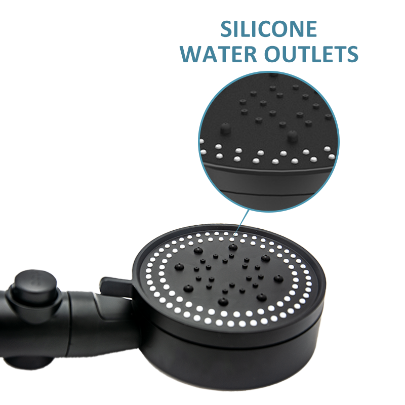 5 Mode Shower Head bathroom High Pressure Holder Wall Mounted Bracket Removable Handheld One-click Stop Water Free Hose Holder