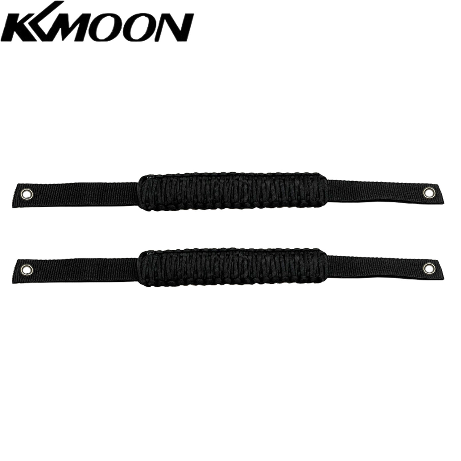 KKmoon 2Pcs Car Roll Bar Paracord Grab Handles Grip Handles Replacement for Ford Bronco Jeep Wrangler