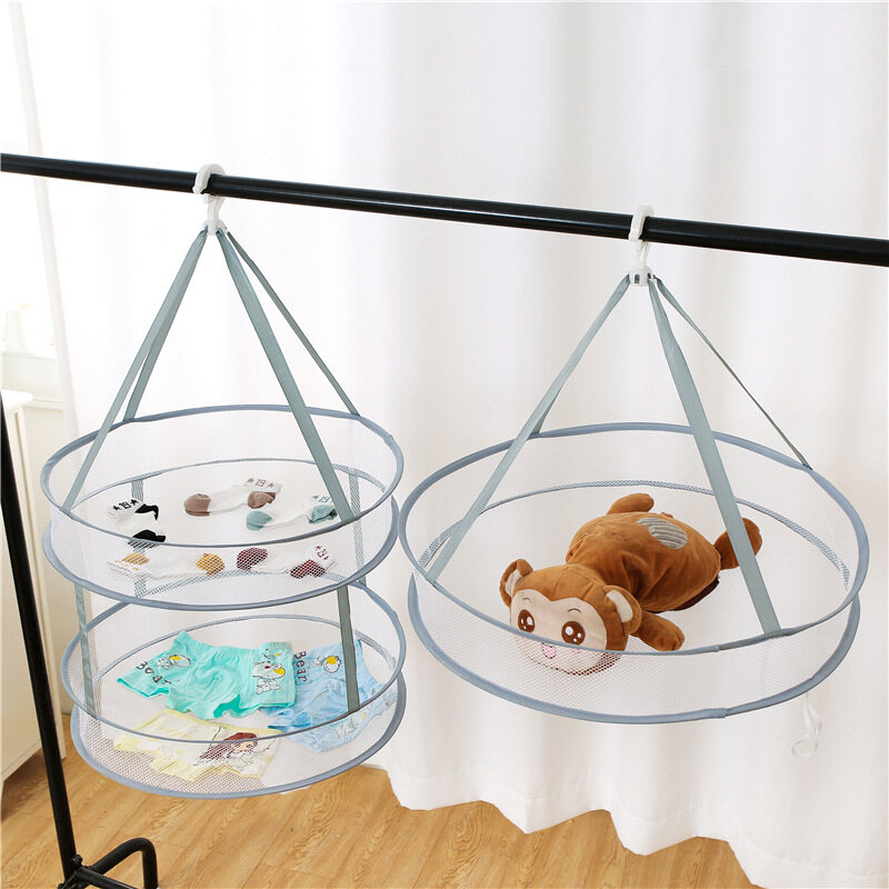 Thợ Săn Trong Mơ Giỏ Phơi Quần Áo Một Lớp/Hai Lớp, Lưới Treo Giá Phơi Lưới Mini Gấp Gọn Bỏ Túi Vớ Đồ Chơi Mỹ Phẩm, Kệ Hơi