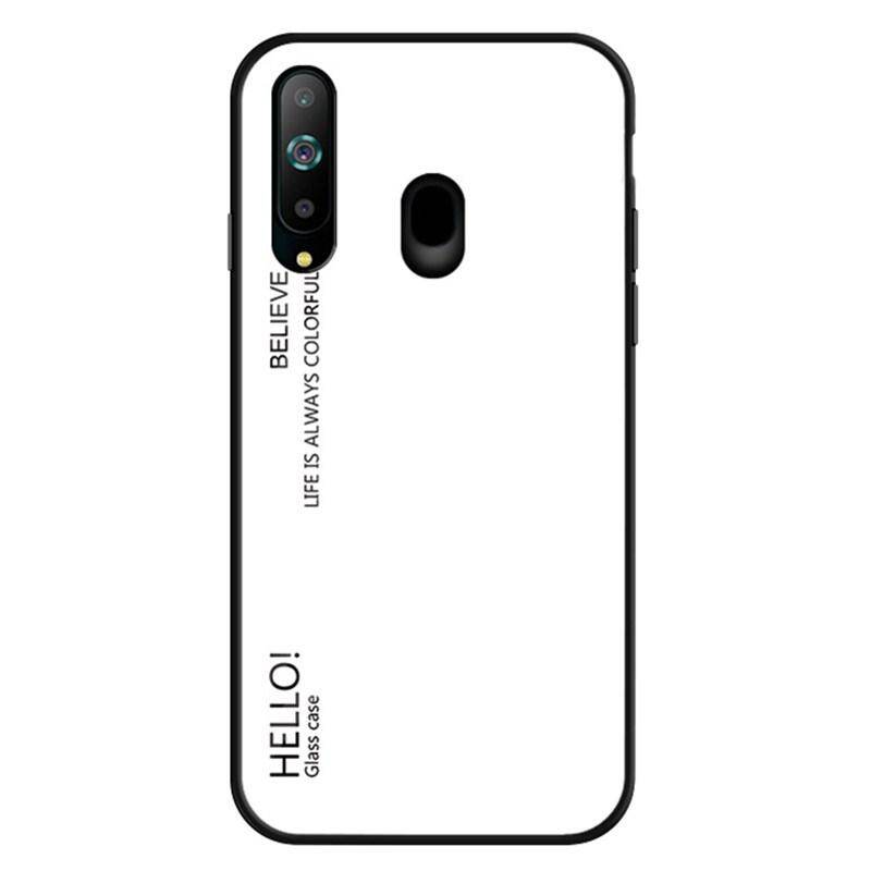 For "Samsung Galaxy A8s" Gradient Tempered Glass Back Cover Protective Phone Case