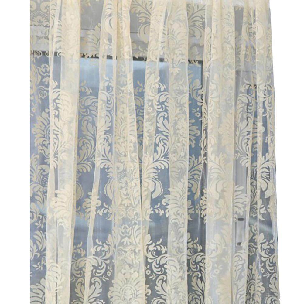Laputa 1 PC Bunga Pola Eropa Gaya Ruang Tamu Tirai Jendela Kamar Tidur Tulle Drape