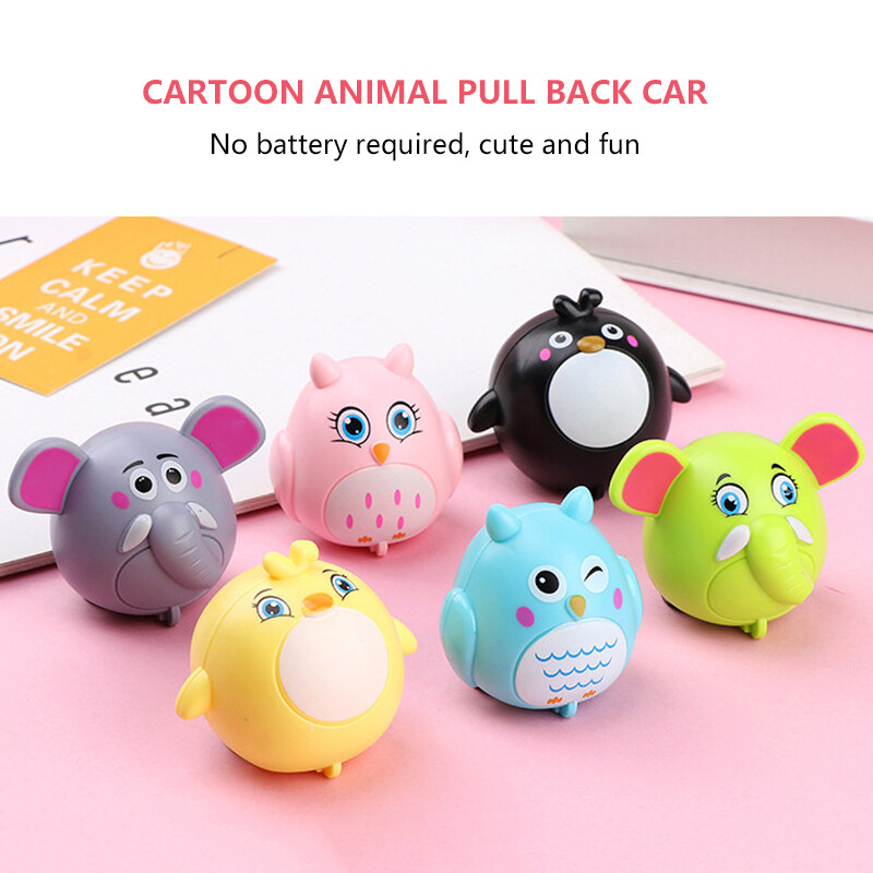 【YIDEA Hongkong】đồ Chơi Động Vật Mini Xe Kéo Ngược Chống Rơi Xe Đồ Chơi Chạy Theo Quán Tính