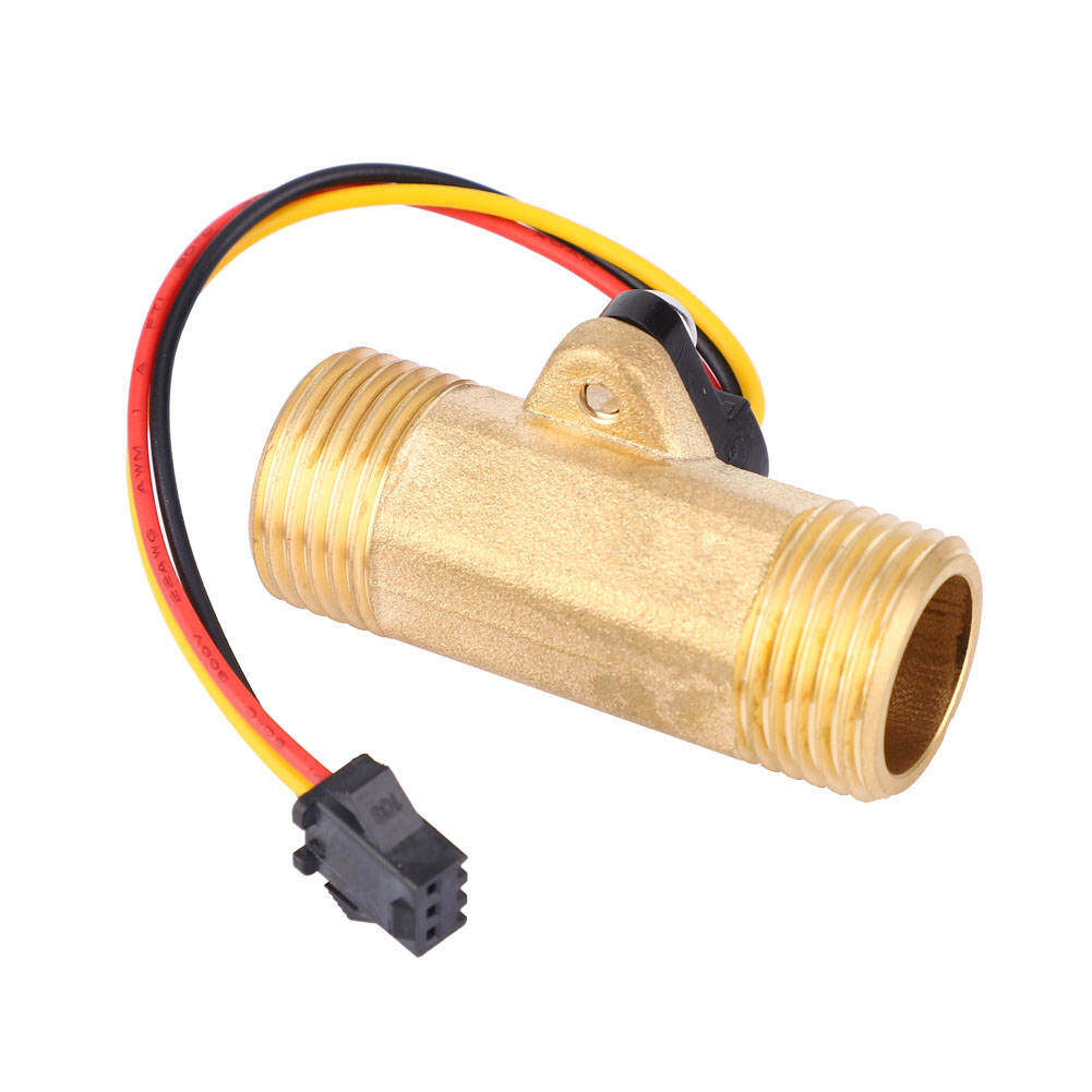 G1/2in Hall Effect Hall Water Flow Hall Sensor Sensor Switch Flow Rate Meter Male-Male Thread 1~30L/min Flow Sensor Gauge