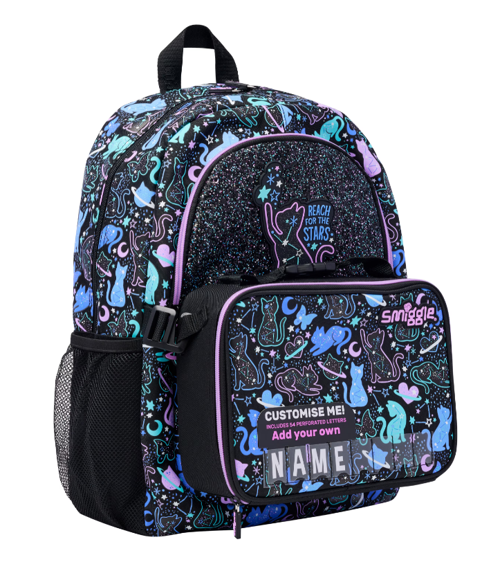 Smiggle Balo cổ điển Hoang Dã bên Mèo cặp đi học cho trẻ em