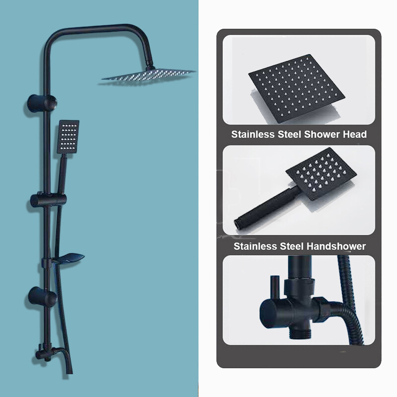 304 Stainless Steel Bathroom 2 in 1 Shower Set Shower Mixer Faucet ...