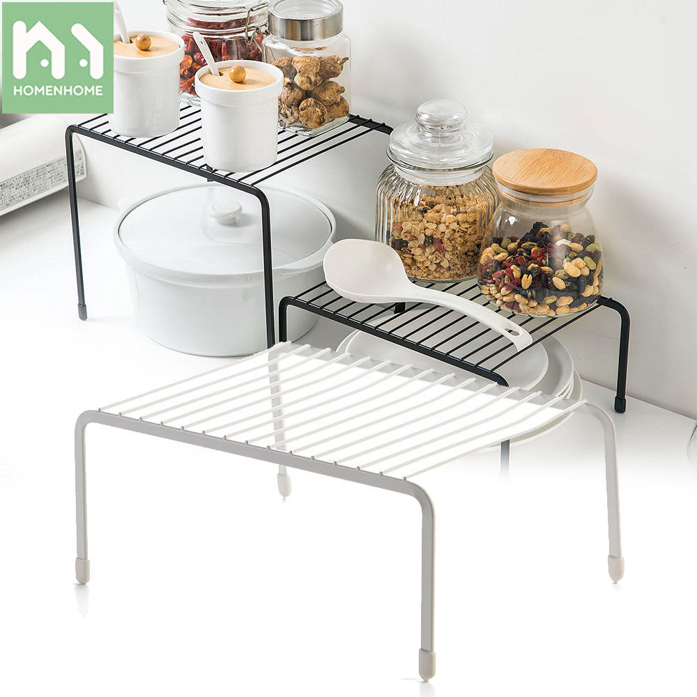 Homenhome Iron Spice Rack Kitchen Desktop Storage Rack Sink Tableware Shelf