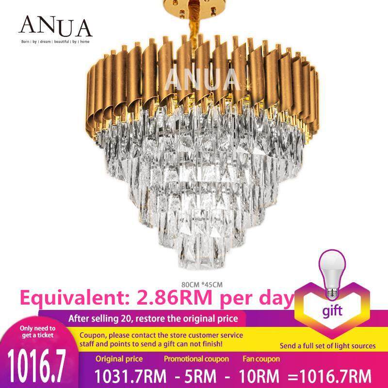 80cm H45cm Villa Lamp Crystal Lamp Luxury Black Crystal Chandelier