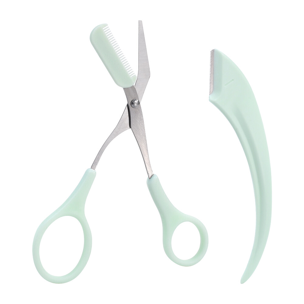 Dorisna Eyebrow Trimming Tool Eyebrow Face Razor for Women Professional Eyebrow Razor with Comb Kit