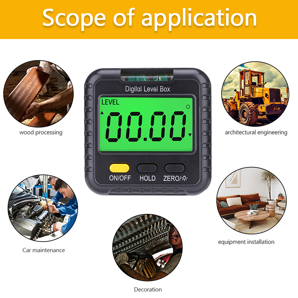 Electronic Protractor 360 Degree Digital Inclinometer Bevel Box Gauge Meter Detector Measuring Tools
