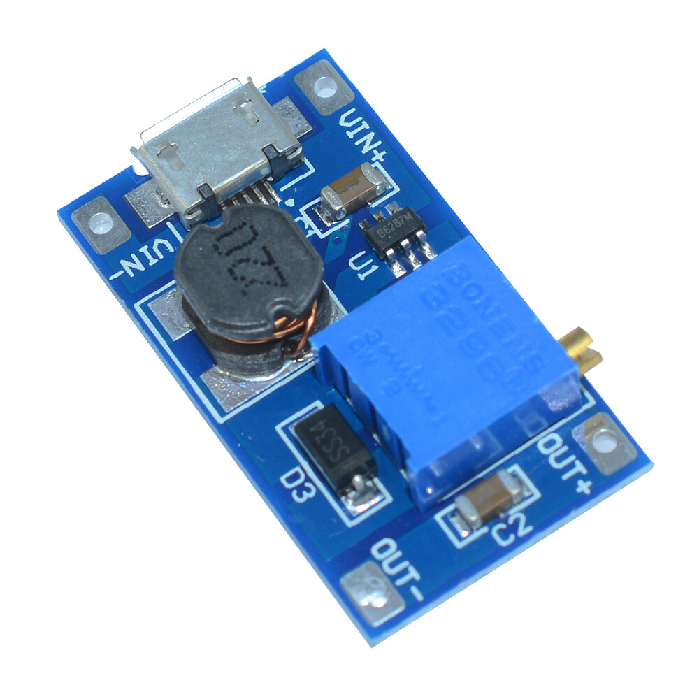 Shockley 2A boost board boost module with MICRO USB 2V-24V to 5V 9V 12V 28V MT3608 DC-DC adjustable boost module