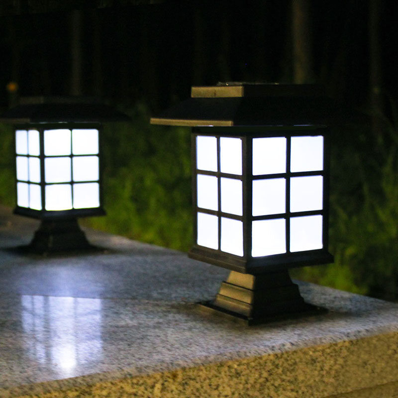 YONUO Đèn Led  Đèn Năng Lượng Mặt Trời Hình Cột Trụ Cảm Ứng Điều Khiển Ánh Sáng, Cắm Ngoài Trời Chống Nước, Trang Trí Sân Vườn Đèn Sử Dụng Kép-INTL