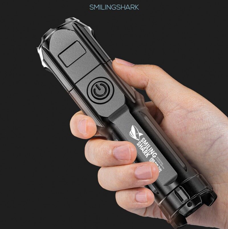 Đèn Pin Cầm Tay Đèn Pin Chiến Thuật Nổi Bật Zoom Công Suất Cao Có Thể Sạc Lại Được Đèn Pin LED Chiếu Sáng Ngoài Trời