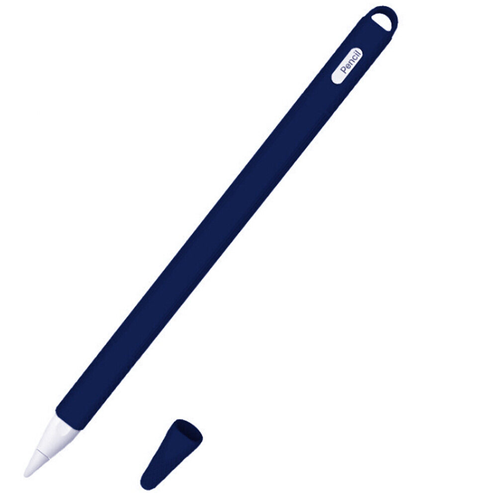 ใหม่ซิลิโคนอ่อนนุ่มสำหรับ Apple ดินสอรุ่นที่กรณีสำหรับ iPad ดินสอ 2 หมวกเคล็ดลับปกผู้ถือแท็บเล็ตสัมผัสปากกา S tylus กระเป๋าแขน สี น้ำเงินเข้ม สี น้ำเงินเข้มรูปแบบรุ่นที่ีรองรับ apple pencil 2nd
