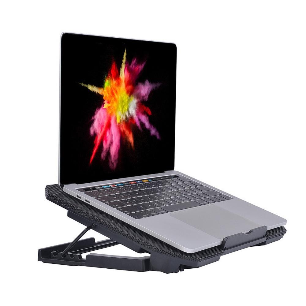 Led Lighting Adjustable Angle Usb Lap Cooler Fan Cooling Stand Bracket Base 2 Cooling Fan Lap Cooling Pad Notebook Stand